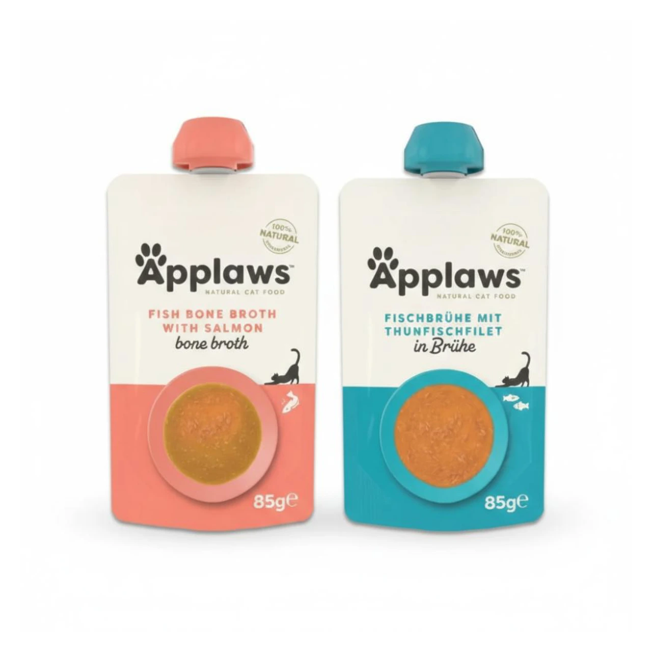 Applaws Bone Broth multipakke tun og laks 4 x 85 g